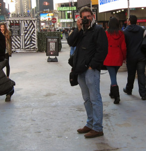 That's Mitch Traphagen with camera Times square