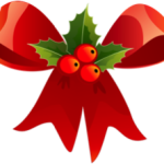 Gift bow with berries